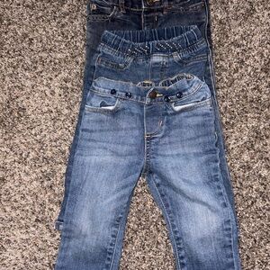 jumping beans Girls Denim Pull-On Jeans Set - Light & Dark Blue